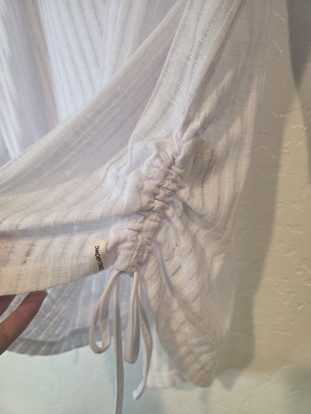 Light Lavender Ribbed Hooded Tunic - Picture 3 of 6